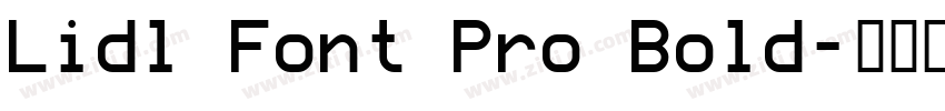 Lidl Font Pro Bold字体转换